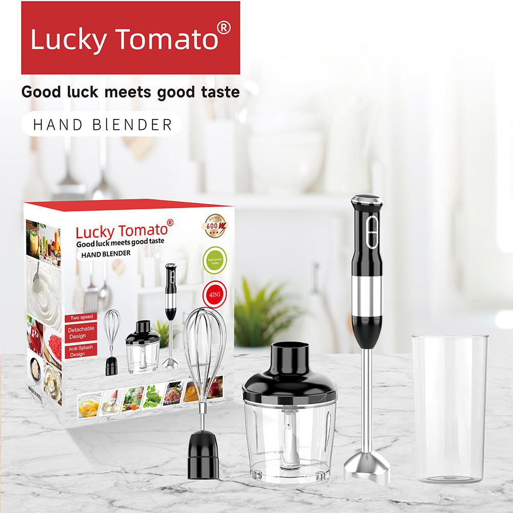 Immersion Blender Handheld Corded Hand Blenders Set 1100W, Trigger Variable Speed 5 in 1 Stick Emulsifier with Chopper, Whisk and Frother for Soup, Baby Food and Smoothies