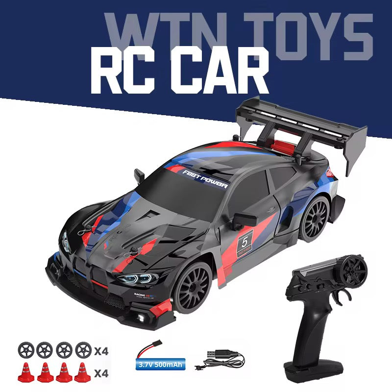 Global 4WD Drifting Remote Control Car RC Half-Scale Car 1:24 Professional RC Vehicle Radio Control with LED Lights RTR Speed Trim Racing Simulation CrossBorder Sport Car 4Channel 30m RangeSpeed20km/h