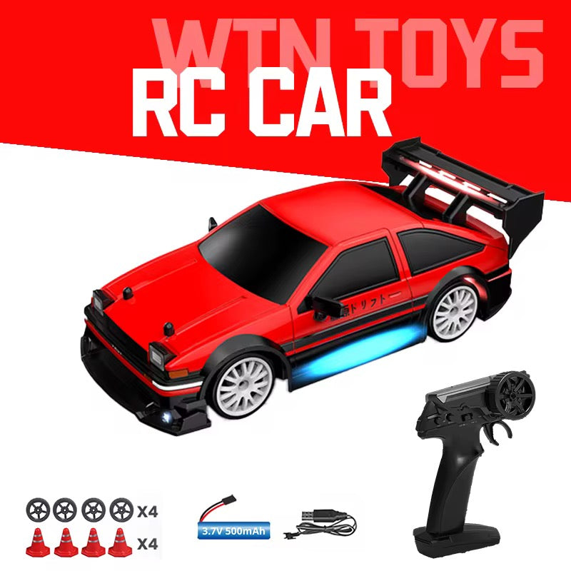 Global 4WD Drifting Remote Control Car RC Half-Scale Car 1:24 Professional RC Vehicle Radio Control with LED Lights RTR Speed Trim Racing Simulation CrossBorder Sport Car 4Channel 30m RangeSpeed20km/h