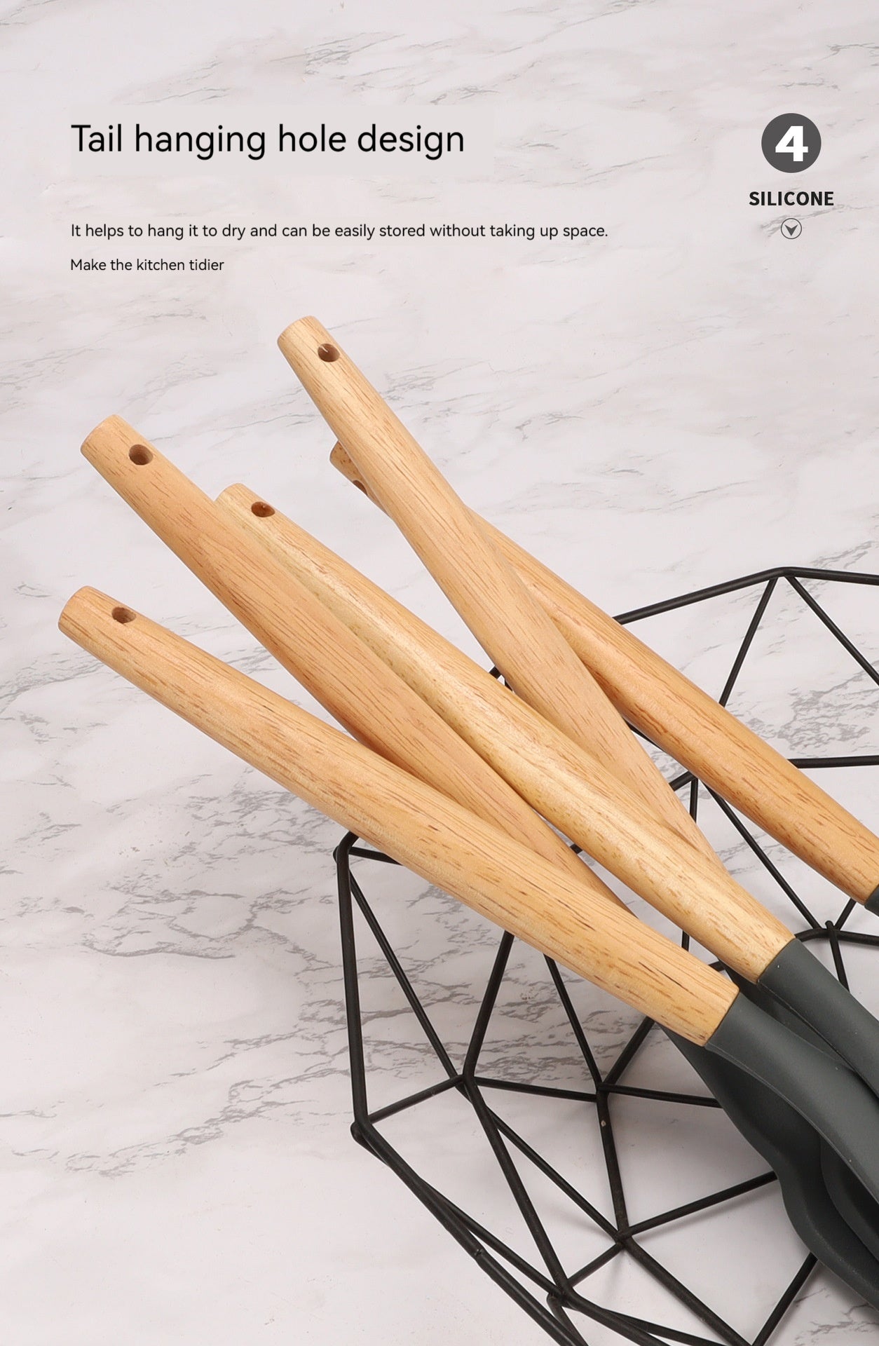 12-Piece Compact Silicone Kitchen Utensil Set With Wooden Handles & Storage Bucket– BPA-Free, Heat Resistant  Silicone cooking Tools, Non-Stick, Eco Friendly– Ideal for Small Kitchens & Gifting.