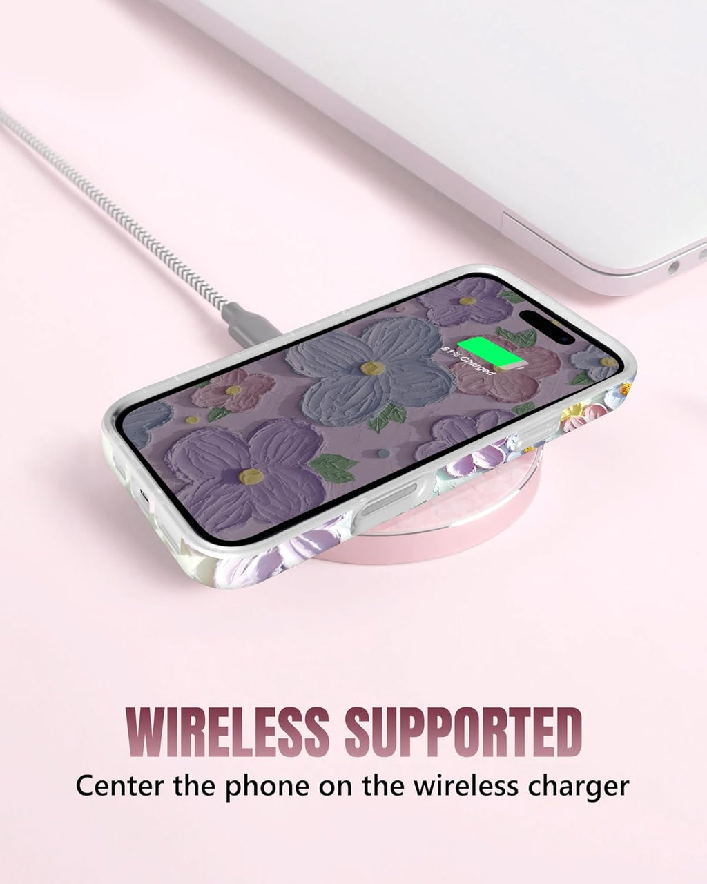 Luxury Blue Oil Painting Flower Fashion Phone case for iPhone 17, Air, Pro, Pro Max Cute Pink Floral Print Aesthetic Design Simple for Women Girly Shockproof Slim TPU Protective