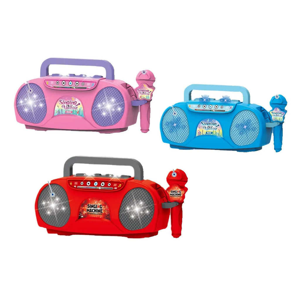 Baby Preschool Electronic Super Rocking Star Girls Musical Microphone Kids Karaoke Instrument Set Children Singing Machine Toy Piano Keyboard PC Material Microphone for Musical Instrument Ages 3+