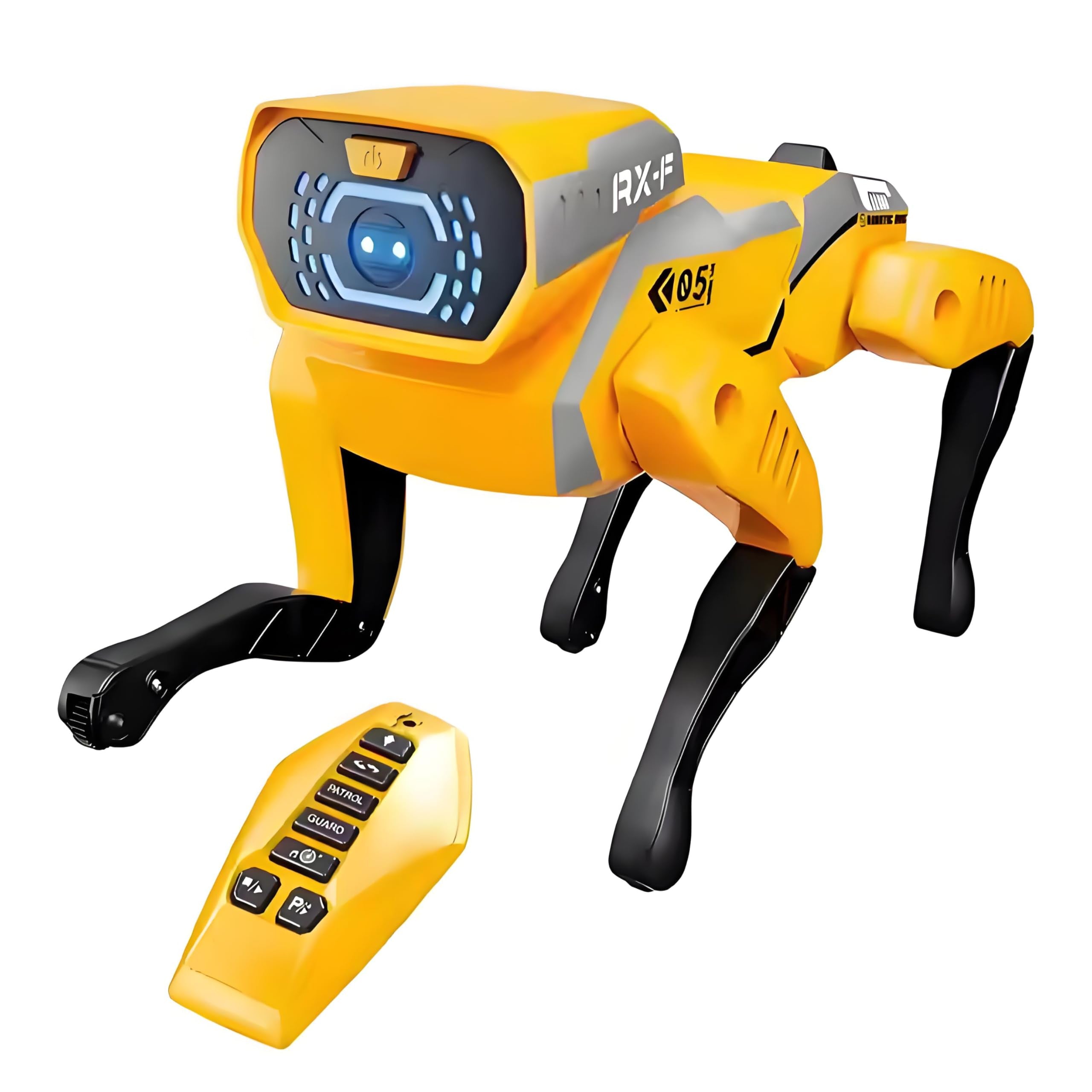 Smart Intelligent Mechanical Durable Plastic Dog Robot Toy Programmable Obstacle Avoidance Remote Control with Speech and Gesture RC Pet Electronics Dog Dancing Walking Toys for Kids