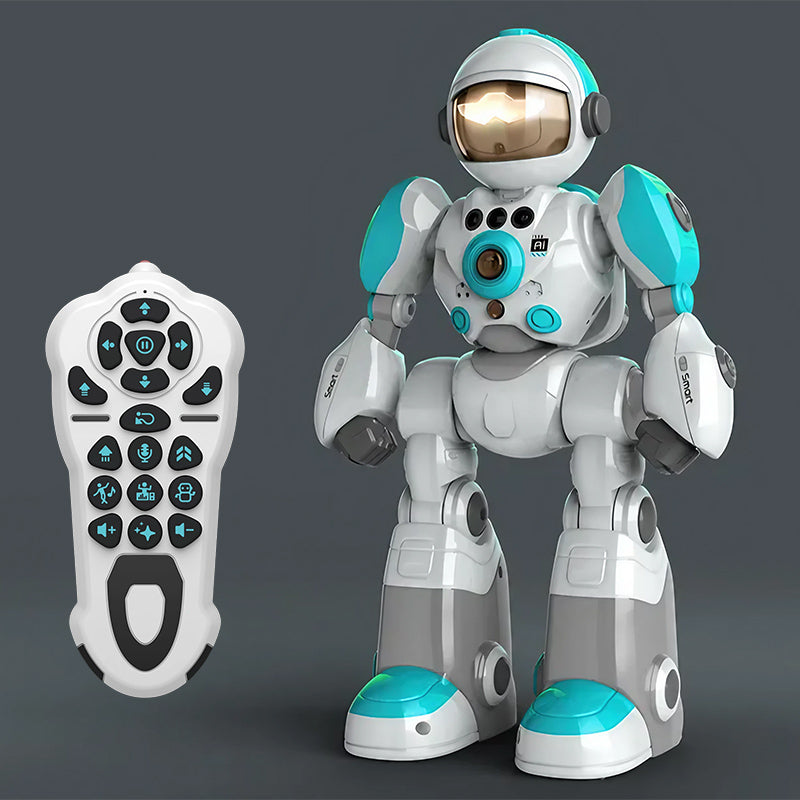 Gesture Sensing RC Robot Toy for Kids, Smart Interactive Dancing Robot with Voice Recording & Playback, LED Lights, Touch & Remote Control, Music & Magic Sound Educational Toy for Boys & Girls