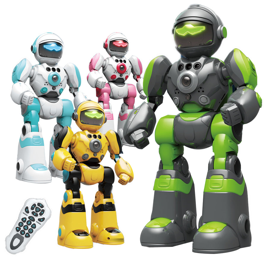 Gesture Sensing RC Robot Toy for Kids, Smart Interactive Dancing Robot with Voice Recording & Playback, LED Lights, Touch & Remote Control, Music & Magic Sound Educational Toy for Boys & Girls