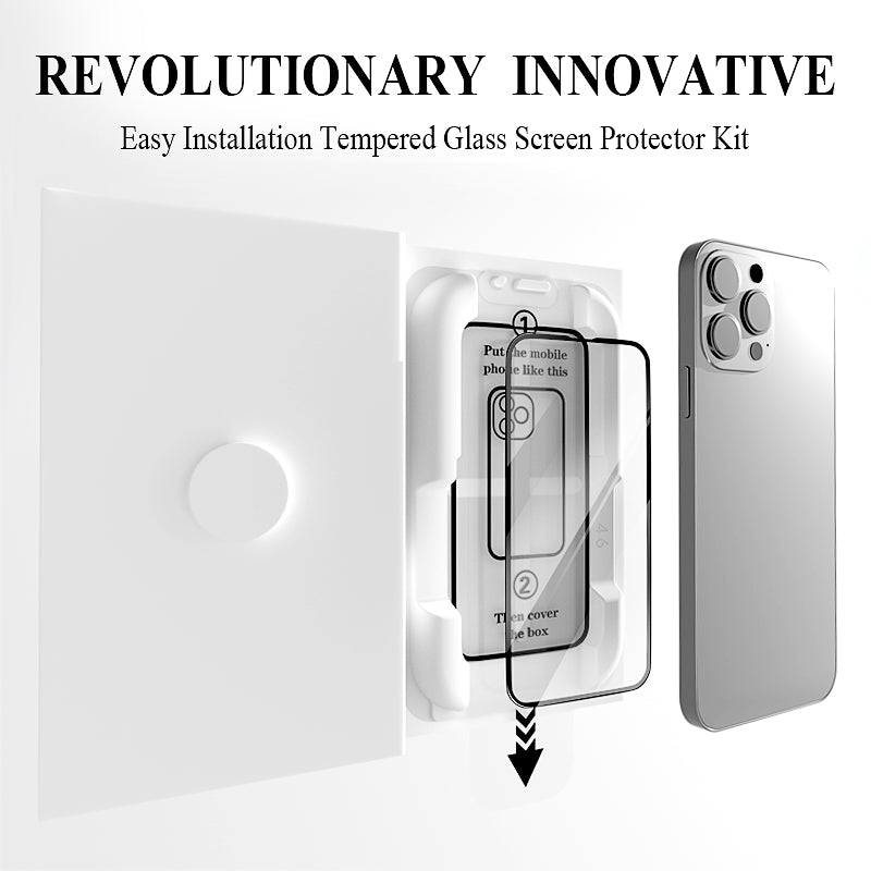 Screen Protector for iPhone 17-Air/Pro/pro max 9H+ Tempered Glass, Military-Grade Drop Protection, Easy Installation Frame, HD Clear Tempered Glass Film with Installation Frame, Anti-Scratch, Bubble Free