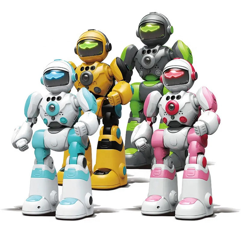 Gesture Sensing RC Robot Toy for Kids, Smart Interactive Dancing Robot with Voice Recording & Playback, LED Lights, Touch & Remote Control, Music & Magic Sound Educational Toy for Boys & Girls