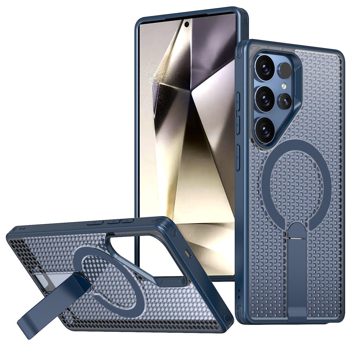 Samsung Galaxy S24 Ultra Magnetic Heat Dissipatio case for Samsung Galaxy, for Wireless Charging, Cooling Drop Protection, Adjustable Kickstand case, Ice Armour Cool Matte Material