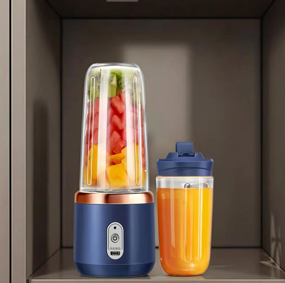 Portable Blender, Personal Blender USB Rchargeable, Mini Blender for Shakes and Smoothies, 400ML Portable Fruit Veggie Juicer Cup With 6 Blades and Travel Lid, Handheld Blender for Travel Gym Kitchen