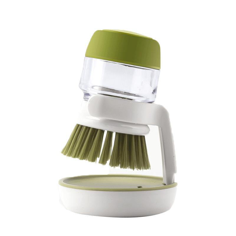 Automatic liquid filling palm kitchen brush