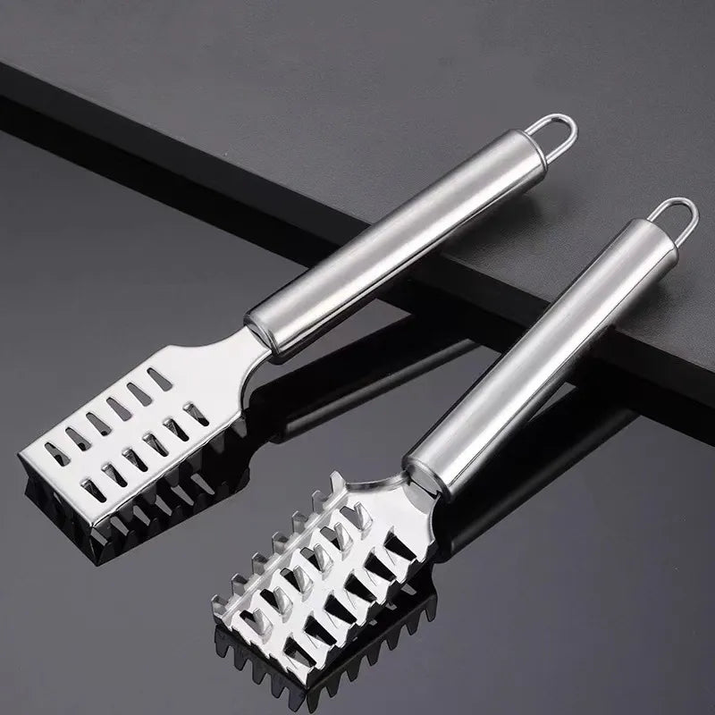 Fish Scaler, Stainless Steel Fish Scaler Remover with Serrated Sawtooth No Mess Easily Remove Fish Scales, Fish Skin Scraper for Kitchen Fish Cleaning Kit for All Fish