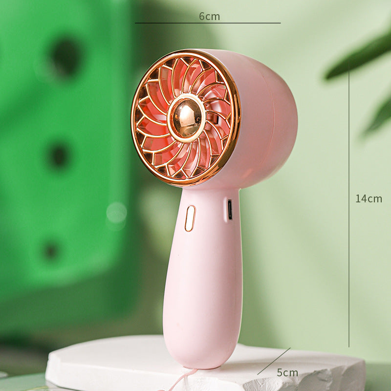Mini Portable Fan Cute Handheld Battery Operated Lightweight Small Personal Fans with 3 Speeds and USB Rechargeable Eyelash Fan for Stylish Girl Kids Women Men Office Outdoor Travel Camping Students Children