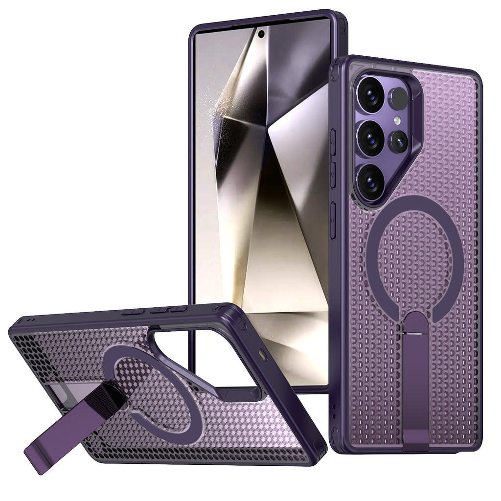 Samsung Galaxy S25 Ultra Magnetic Heat Dissipatio case for Samsung Galaxy, for Wireless Charging, Cooling Drop Protection, Adjustable Kickstand case, Ice Armour Cool Matte Material