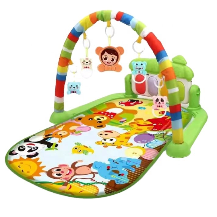Multi-Functional Activity Fitness Sleeping Infants & Toddlers Baby Playmat Glow and Grow Kick & Play Piano Gym, Blue Musical Learning Toy with Developmental Activities for Newborns Babies 0+ Months
