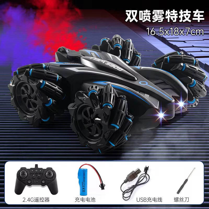 Double Spray Double-Sided 2.4G Remote Control High Speed Stunt Car 360-degree Rotation 4x4 RC Car Lighting Hand Gesture Sensing and Climbing Remote Control Toy Mult Directional Driving