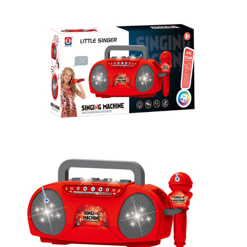 Baby Preschool Electronic Super Rocking Star Girls Musical Microphone Kids Karaoke Instrument Set Children Singing Machine Toy Piano Keyboard PC Material Microphone for Musical Instrument Ages 3+