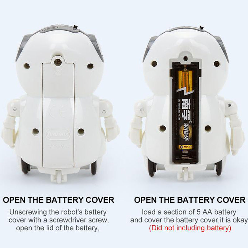 Pocket Robot Toy for Kids, Interactive Talking Robot with Voice Recognition & Recording, Singing Dancing Storytelling Mini Smart Robot Toy with Lights, Educational English Version Gift for Boys & Girls