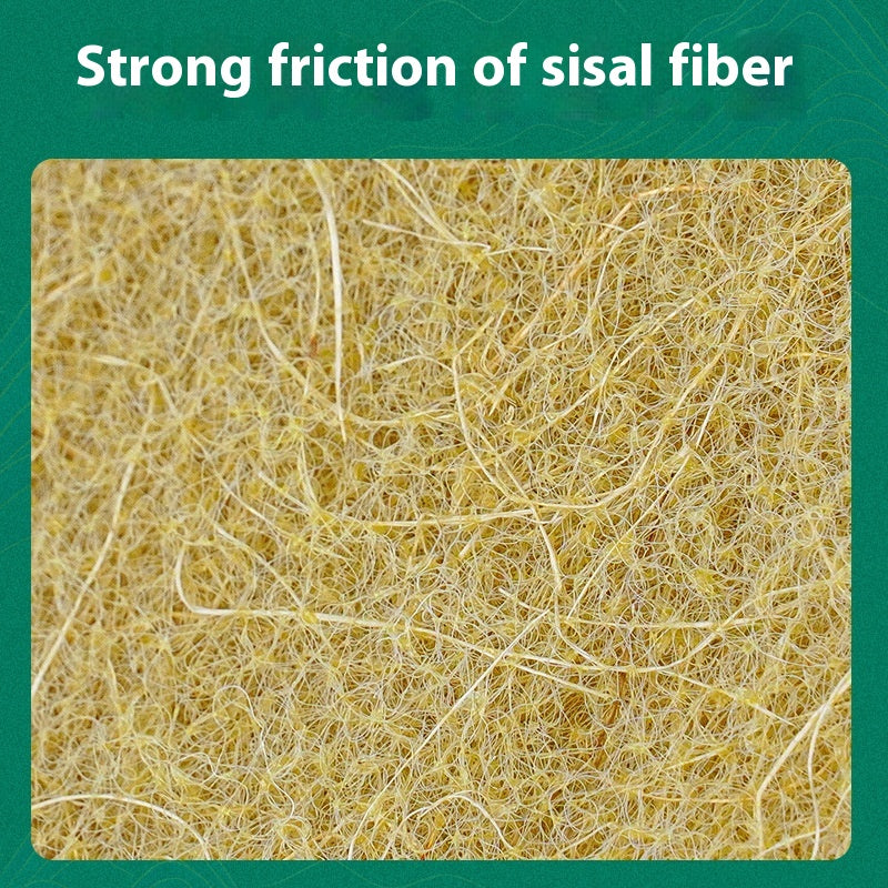 Microfiber Coconut Palm Brush Bowl Cleaning Cloth 0.8-0.9cm Thick Sisal Scouring Pad Dish Towel for Kitchen Household Use