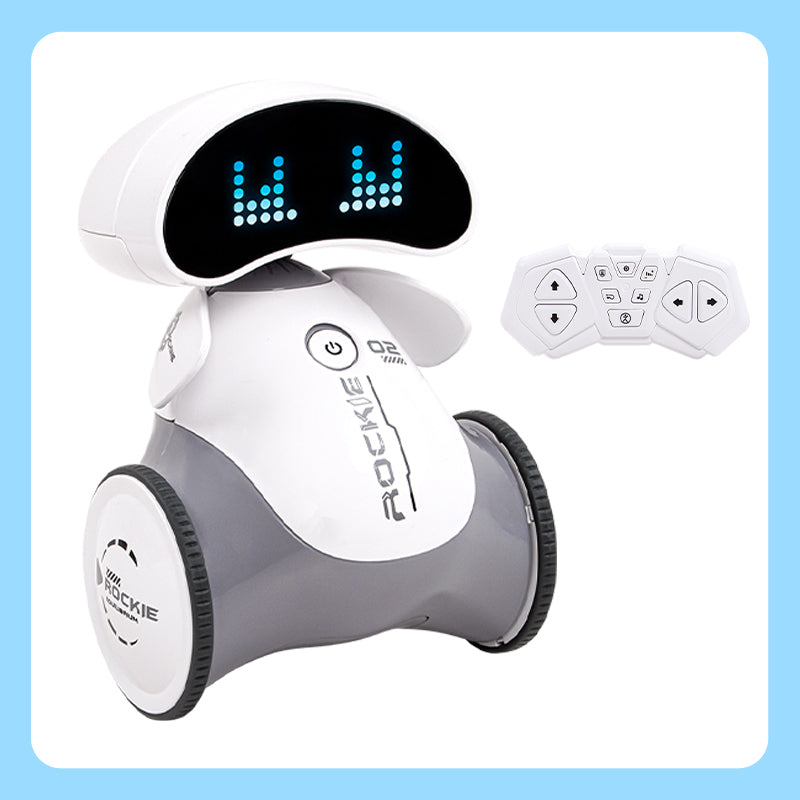 Mini Smart Robot Toy for Kids, Interactive Voice & Music Dancing Robot with Remote Control, Talking AI Companion Toy with Lights & Sound, Educational Electronic Toy Gift for Boys & Girls