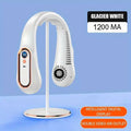 Portable Small Neck Fan - Hands Free Personal Fan, Foldable Folding Wearable Usb Charging Rechargeable Bladeless Fan with 1200mAh-Battery, Digital Display, 4 Speeds, 360° Cooling Wearable Fan, Birthday Gifts for Men, Women, Mom, and Dad