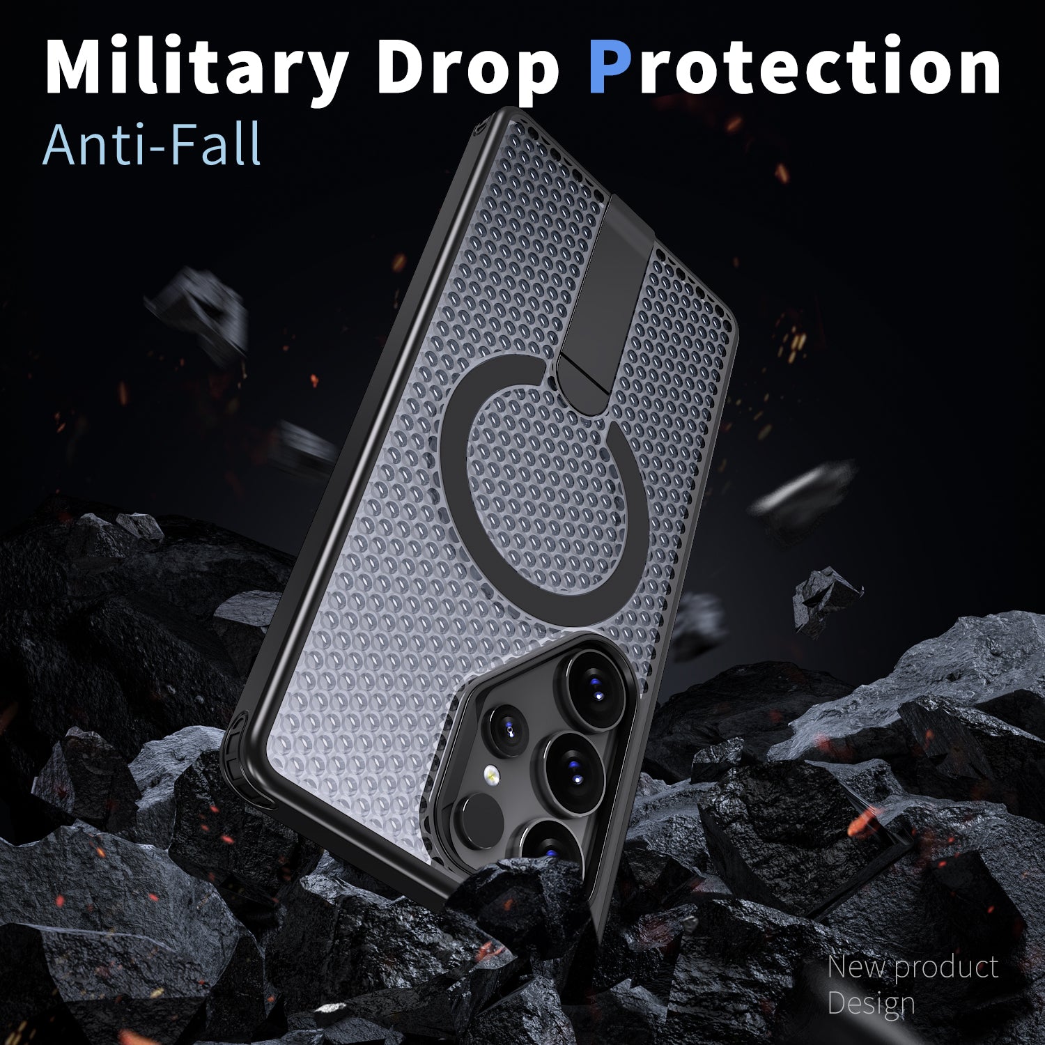 Samsung Galaxy S24 Ultra Magnetic Heat Dissipatio case for Samsung Galaxy, for Wireless Charging, Cooling Drop Protection, Adjustable Kickstand case, Ice Armour Cool Matte Material