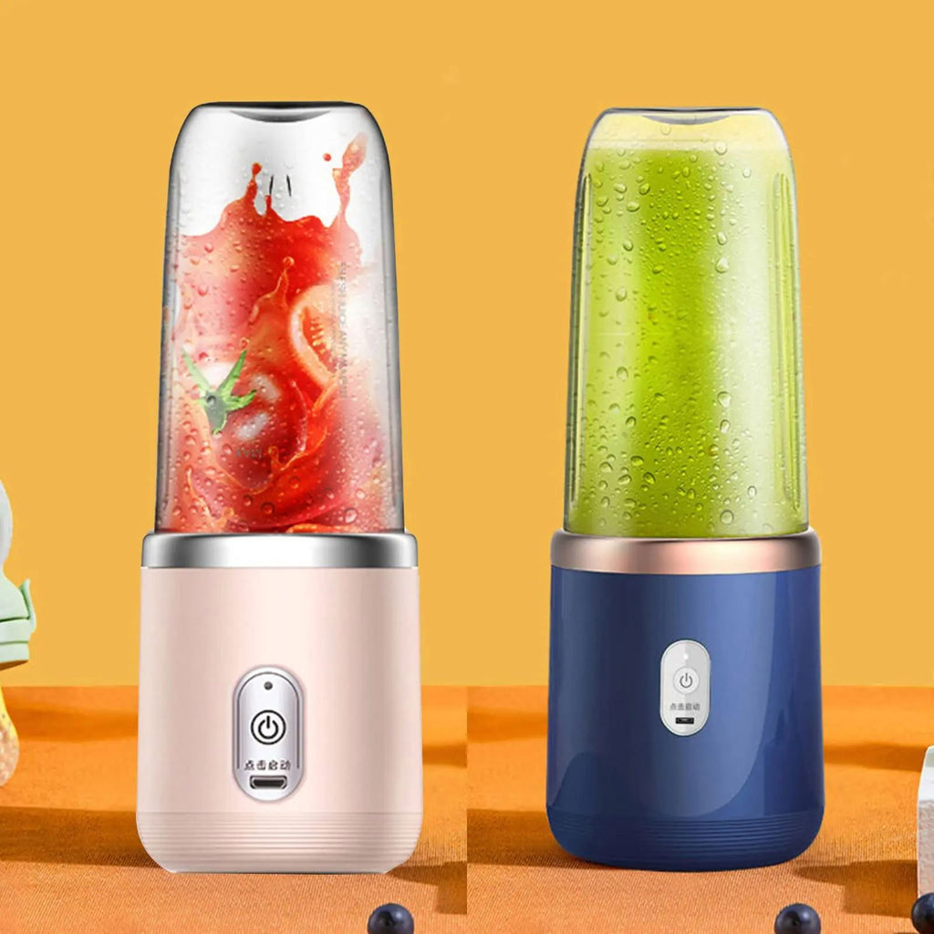 Portable Blender, Personal Blender USB Rchargeable, Mini Blender for Shakes and Smoothies, 400ML Portable Fruit Veggie Juicer Cup With 6 Blades and Travel Lid, Handheld Blender for Travel Gym Kitchen