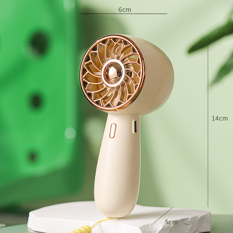 Mini Portable Fan Cute Handheld Battery Operated Lightweight Small Personal Fans with 3 Speeds and USB Rechargeable Eyelash Fan for Stylish Girl Kids Women Men Office Outdoor Travel Camping Students Children