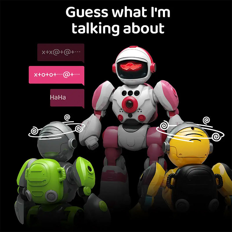 Gesture Sensing RC Robot Toy for Kids, Smart Interactive Dancing Robot with Voice Recording & Playback, LED Lights, Touch & Remote Control, Music & Magic Sound Educational Toy for Boys & Girls