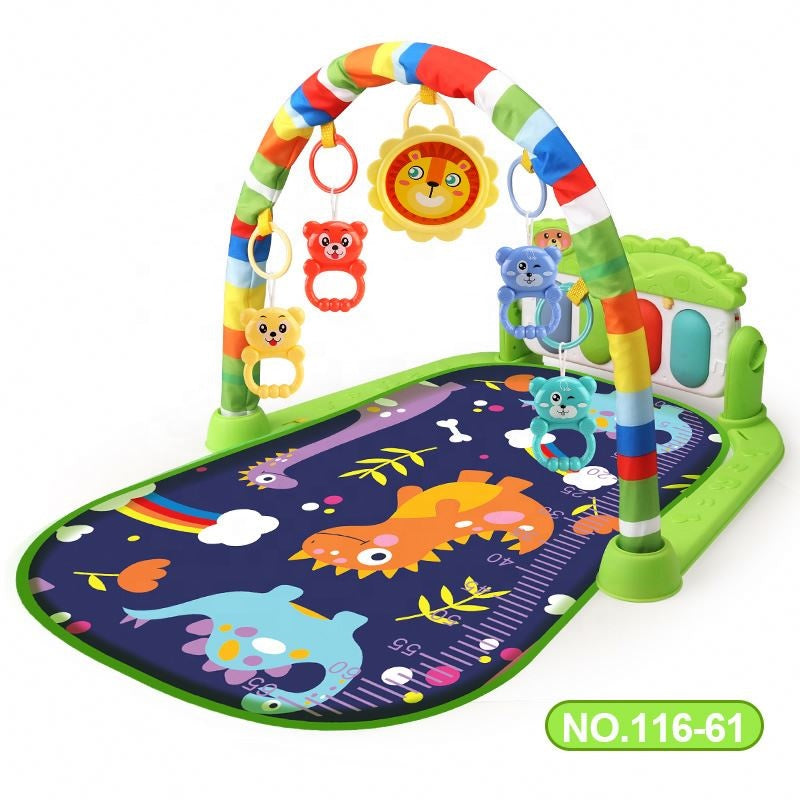 Multi-Functional Activity Fitness Sleeping Infants & Toddlers Baby Playmat Glow and Grow Kick & Play Piano Gym, Blue Musical Learning Toy with Developmental Activities for Newborns Babies 0+ Months