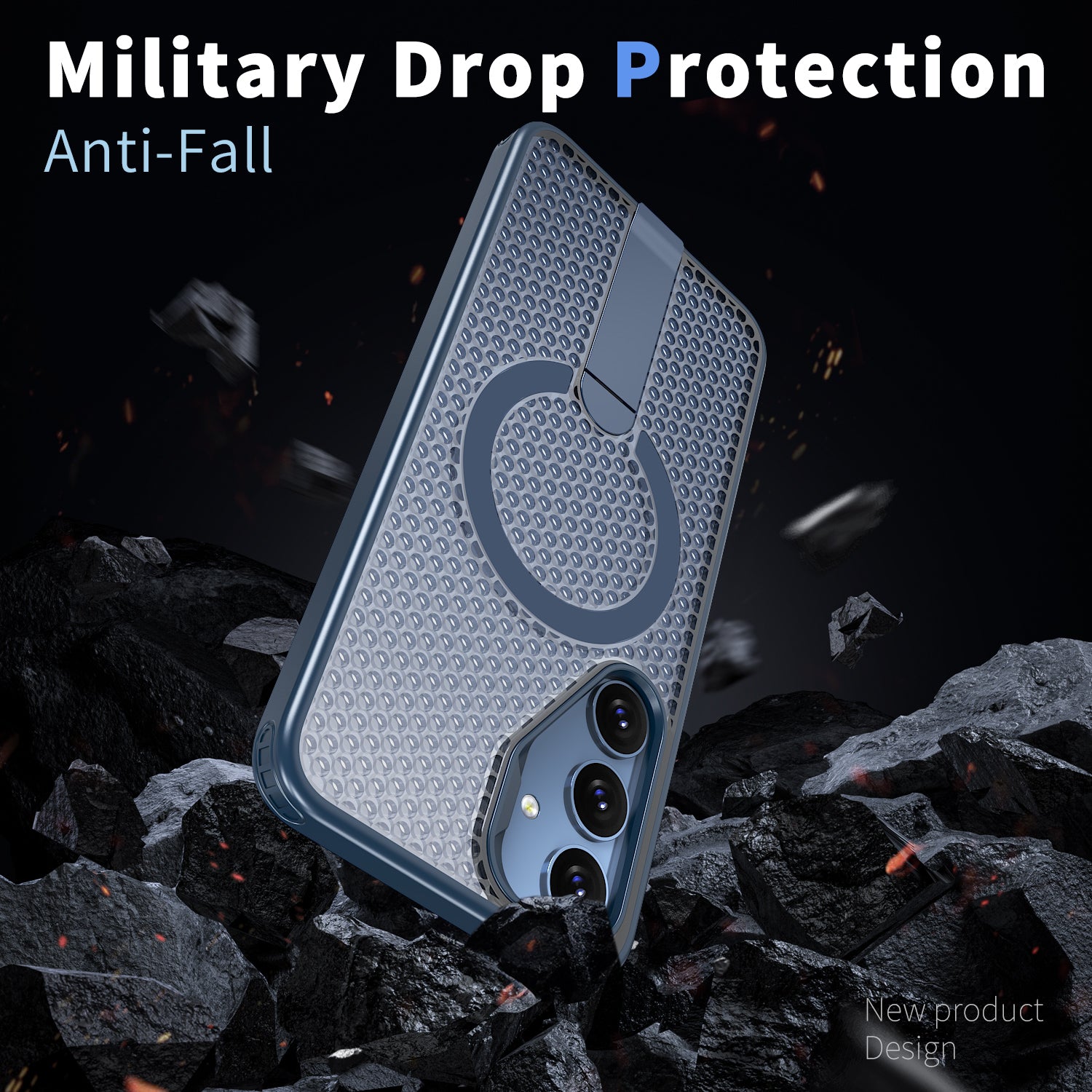 Samsung Galaxy S25 Magnetic Heat Dissipatio case for Samsung Galaxy, for Wireless Charging, Cooling Drop Protection, Adjustable Kickstand case, Ice Armour Cool Matte Material