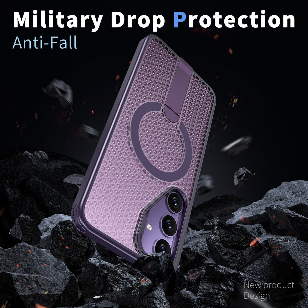 Samsung Galaxy S24 Plus Magnetic Heat Dissipatio case for Samsung Galaxy, for Wireless Charging, Cooling Drop Protection, Adjustable Kickstand case, Ice Armour Cool Matte Material