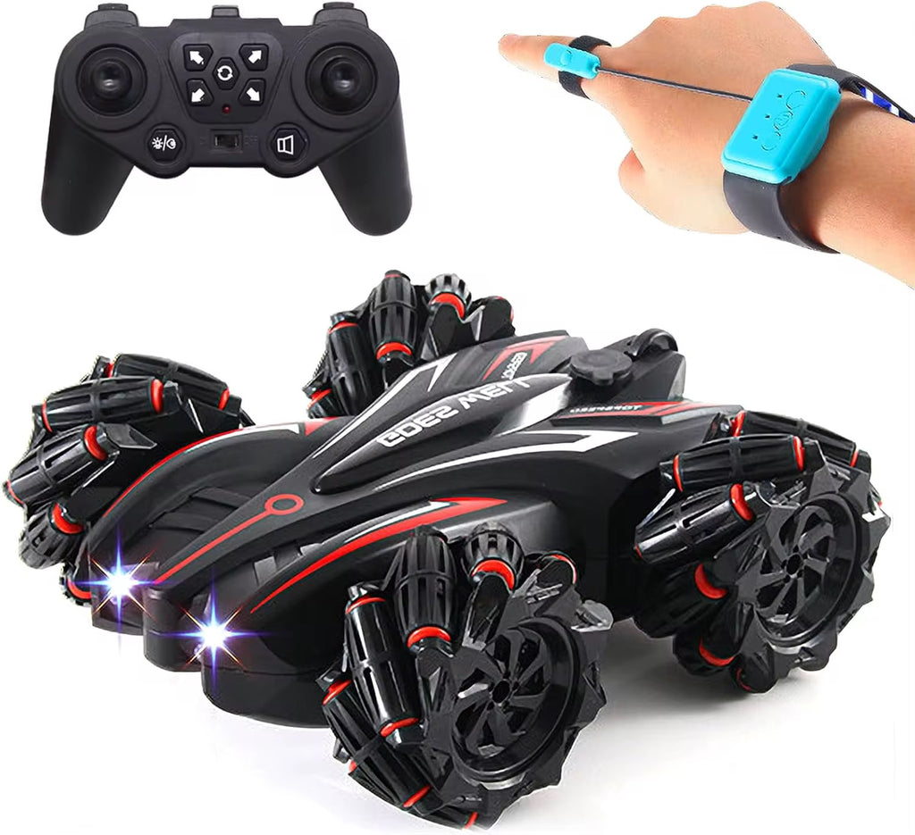 Double Spray Double-Sided 2.4G Remote Control High Speed Stunt Car 360-degree Rotation 4x4 RC Car Lighting Hand Gesture Sensing and Climbing Remote Control Toy Mult Directional Driving