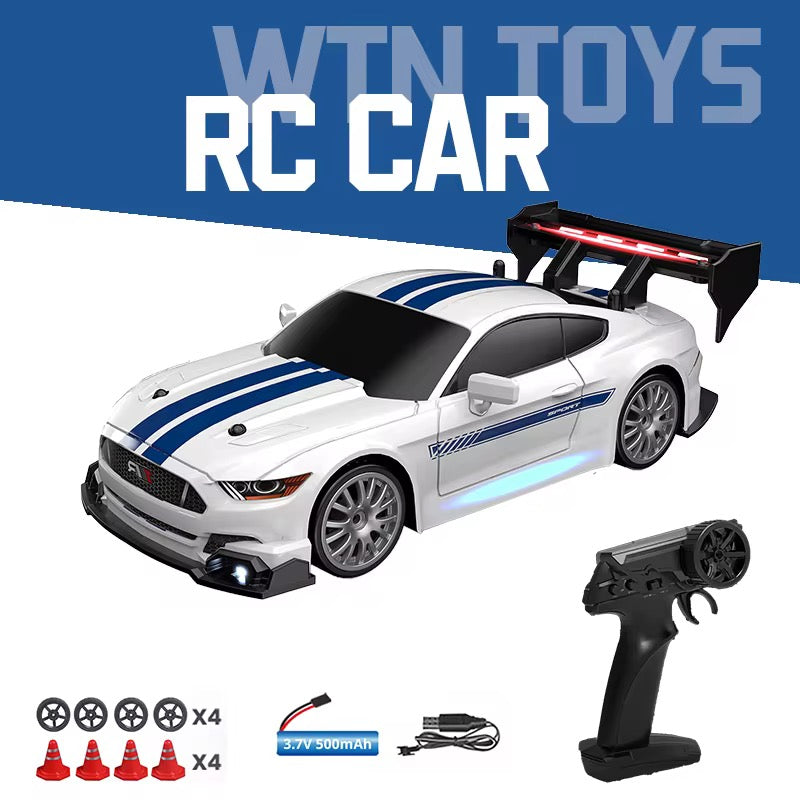 Global 4WD Drifting Remote Control Car RC Half-Scale Car 1:24 Professional RC Vehicle Radio Control with LED Lights RTR Speed Trim Racing Simulation CrossBorder Sport Car 4Channel 30m RangeSpeed20km/h