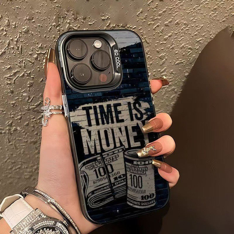 Time Is Money Business Style Shockproof Phone Case for iPhone 15 Series (Plus, Pro, Pro Max)