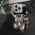 Time Is Money Business Style Shockproof Phone Case for iPhone 16 Series (Plus, Pro, Pro Max)