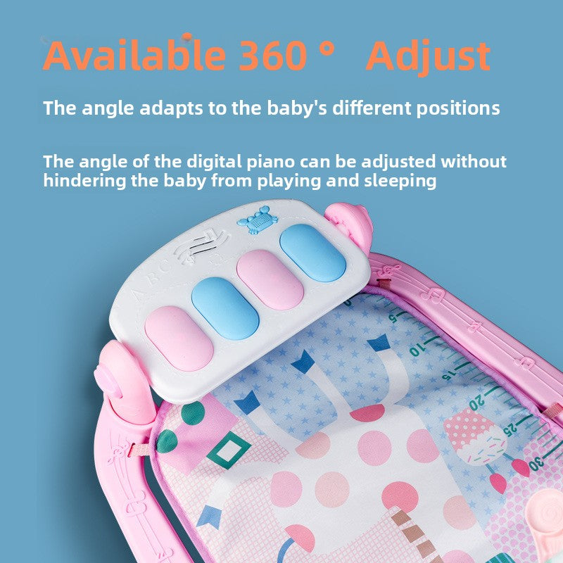 Multi-Functional Activity Fitness Sleeping Infants & Toddlers Baby Playmat Glow and Grow Kick & Play Piano Gym, Blue Musical Learning Toy with Developmental Activities for Newborns Babies 0+ Months