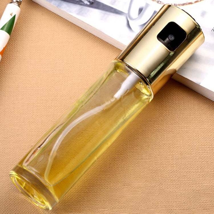 Oil Sprayer for Cooking, 3.5 OZ Olive Oil Dispenser Bottle for Kitchen Gadgets, Food, Air Fryer, Salad, Vinegar, BBQ, Stainless Steel Pump for Mist Spray, Glass Metarial Mister, 100 ML