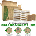 Biodegradable Eco-Friendly Kitchen Sponge Natural Compostable Cellulose Coconut Walnut Scrubber for Household Cleaning Dish High