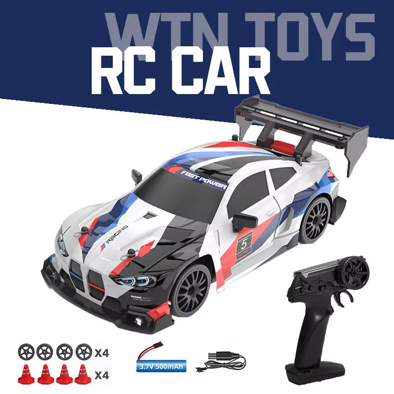 Global 4WD Drifting Remote Control Car RC Half-Scale Car 1:24 Professional RC Vehicle Radio Control with LED Lights RTR Speed Trim Racing Simulation CrossBorder Sport Car 4Channel 30m RangeSpeed20km/h