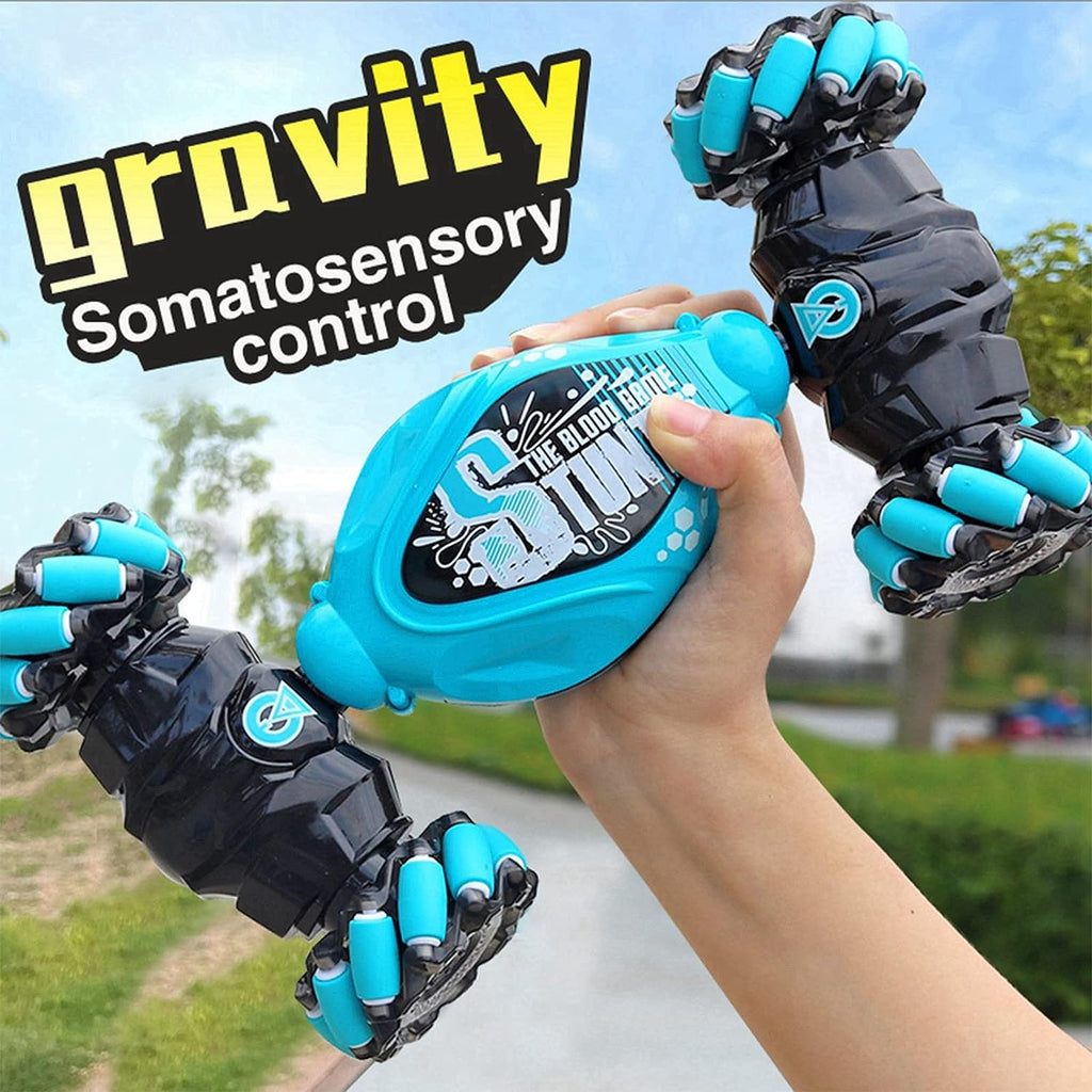 Remote Control Car for Kids, Gesture Sensing RC Stunt Car 4WD, 360° Rotating Transform Off-Road Twister Car, 2.4GHz Hand-Controlled RC Car with Lights & Drift Action for Boys & Girls