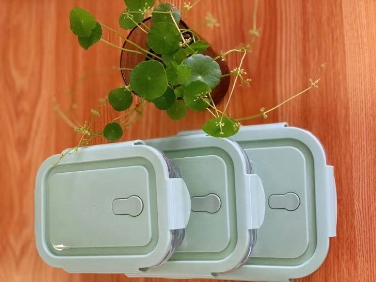 Freshkeeping bowl gift box set of three Food Grade Material Lunch Box Heat-resisting Glass Lunch Box Glassware Lunch Box for Officer and Adult