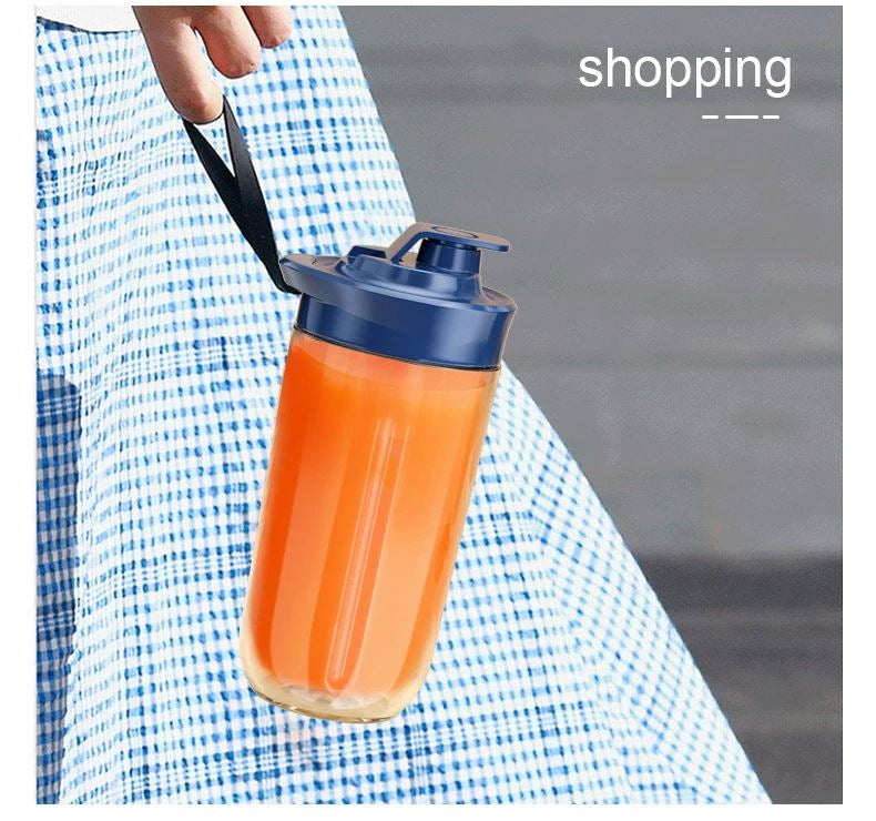Portable Blender, Personal Blender USB Rchargeable, Mini Blender for Shakes and Smoothies, 400ML Portable Fruit Veggie Juicer Cup With 6 Blades and Travel Lid, Handheld Blender for Travel Gym Kitchen