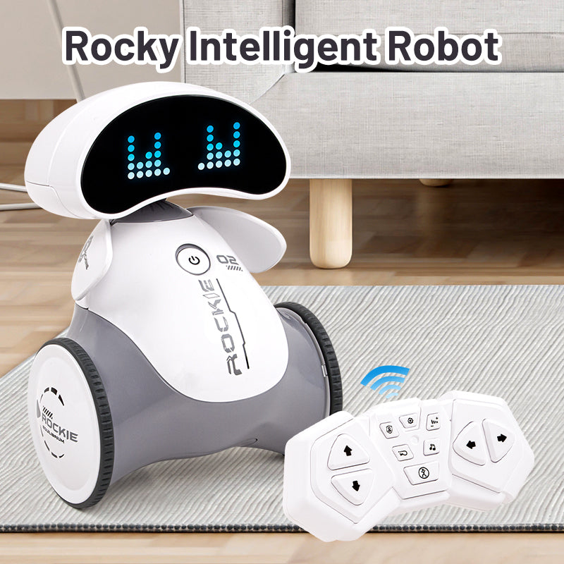 Mini Smart Robot Toy for Kids, Interactive Voice & Music Dancing Robot with Remote Control, Talking AI Companion Toy with Lights & Sound, Educational Electronic Toy Gift for Boys & Girls