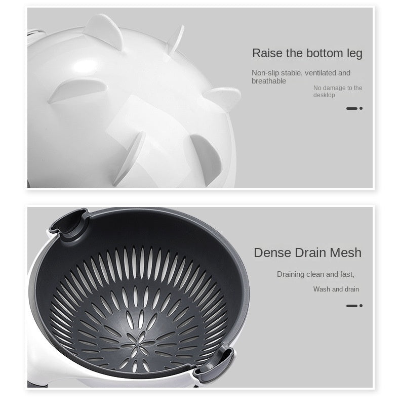 Multifunction Magic Vegetable Fruit Cutting Tool 9- in- 1 Vegetable Chopper Veggie Slicer Shredder Grater Vegetable Cutter with Drain Basket Kitchen Tool