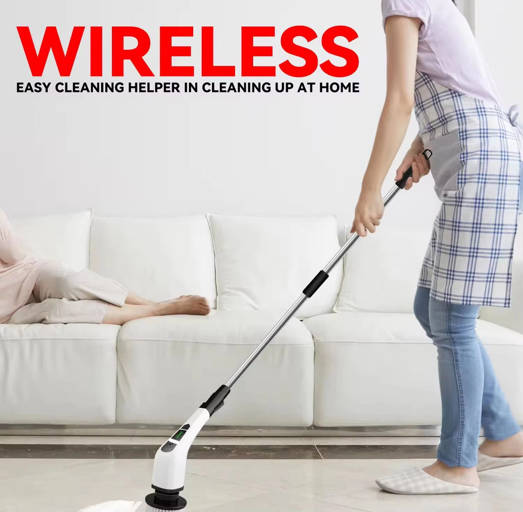 Rechargeable 3 Adjustable Size 9 Replaceable Brush Heads Scrubber Saves time and Energy, Helping You Keep Every Corner of Your Home Sparkling Clean. Tiles, Sinks, Bathroom, car Detailing