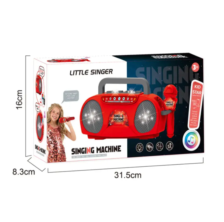 Baby Preschool Electronic Super Rocking Star Girls Musical Microphone Kids Karaoke Instrument Set Children Singing Machine Toy Piano Keyboard PC Material Microphone for Musical Instrument Ages 3+