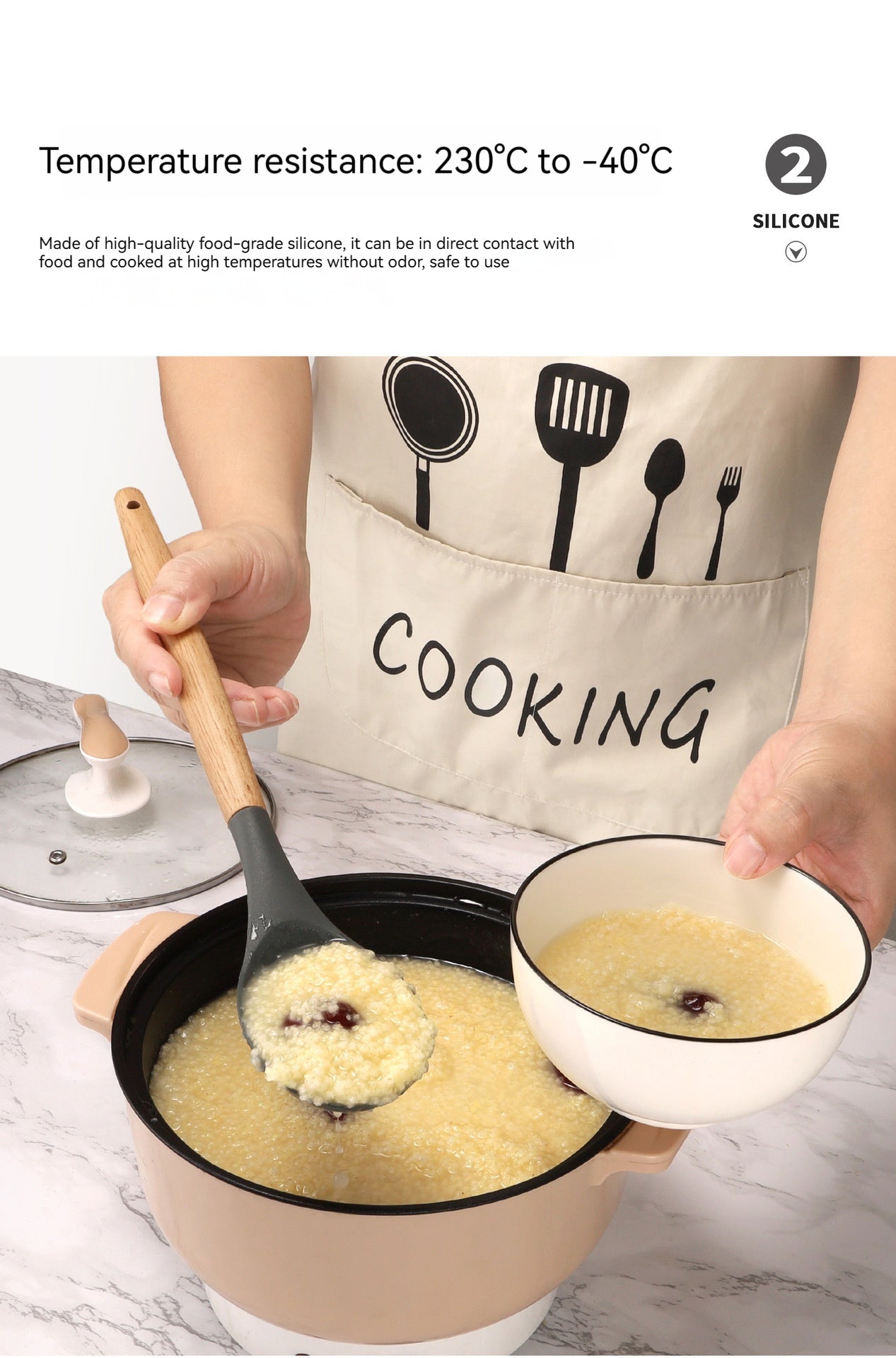 12-Piece Compact Silicone Kitchen Utensil Set With Wooden Handles & Storage Bucket– BPA-Free, Heat Resistant  Silicone cooking Tools, Non-Stick, Eco Friendly– Ideal for Small Kitchens & Gifting.