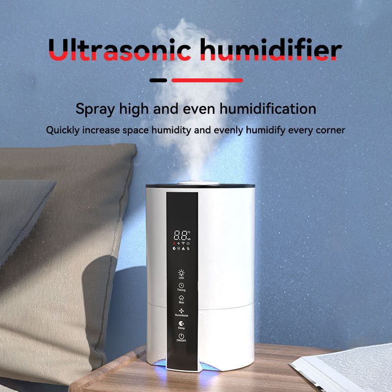 4.5L Top Fill Water Essential Oil Diffuser Humidifiers Smart Ultrasonic Air 2-in-1 Air Purifier and Humidifier for Bedroom Large Room Home 3-Stage Filters, Air Quality Monitor and Quiet Sleep Mode, Evaporative Humidifie Cool Mist Aromatherapy Smart