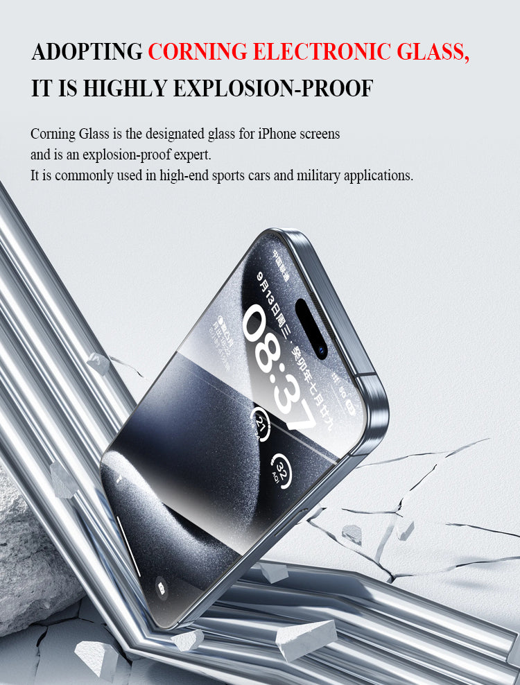 Screen Protector for iPhone 17-Air/Pro/pro max 9H+ Tempered Glass, Military-Grade Drop Protection, Easy Installation Frame, HD Clear Tempered Glass Film with Installation Frame, Anti-Scratch, Bubble Free