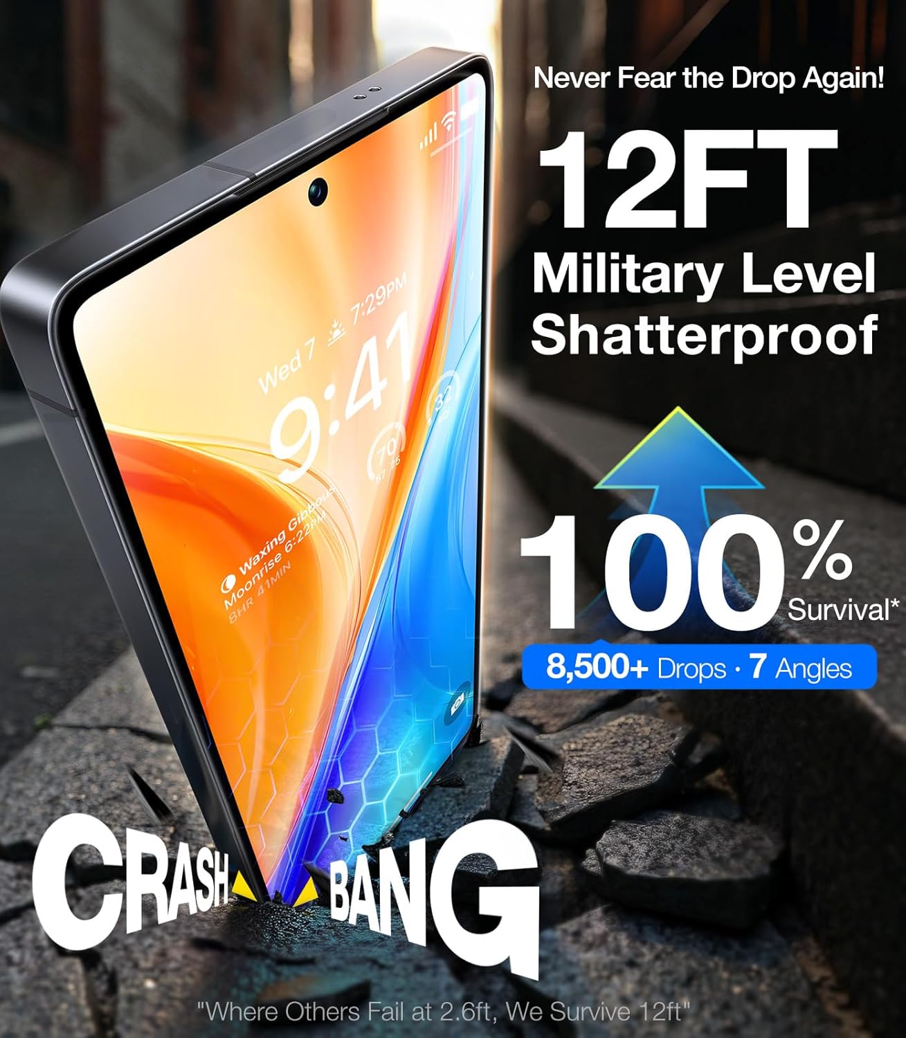 Screen Protector with Fast & Easy install kit for Samsung Galaxy S24 Ultra-S24-S24+ Finger Print Reader Compatible, Clear 9H Tempered Glass Film, Anti Scratch, Dust-Bubble-Free